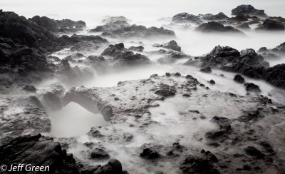 Yachats Beach in Monochrome