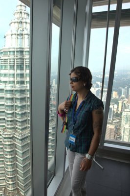 Reeta inside the Petronas towers (KLCC)