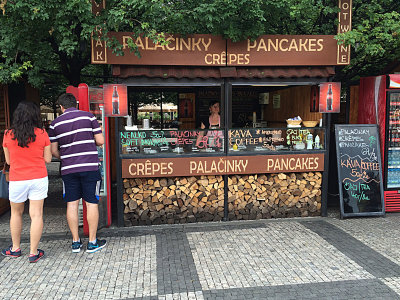 Old Prague square vendor