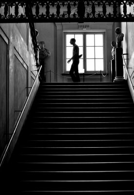 Looking Up The Stairs At The Uffizi 