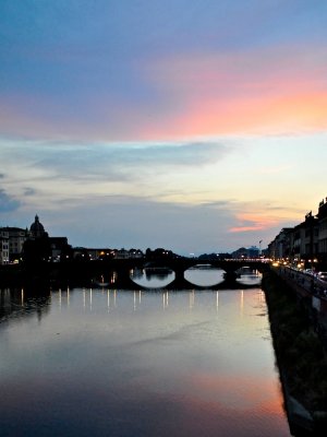Sunset on the Arno River