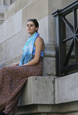 The Lady in the Blue Scarf 