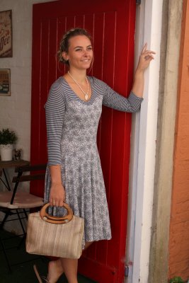 Braintree dress and silk handbag