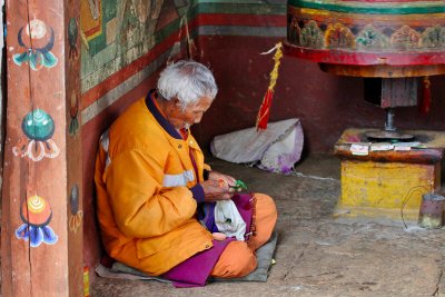 Man at Prayer Wheel