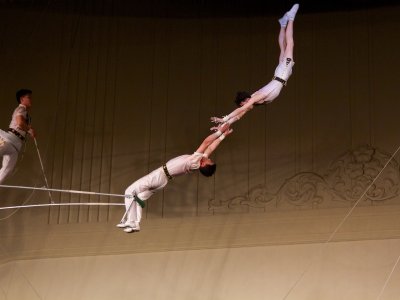 Trapeze act, Pyongyang Circus