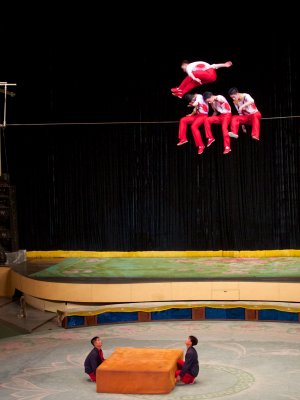 Tightrope act, Pyongyang Circus