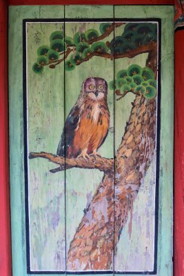 Owl drawing at temple