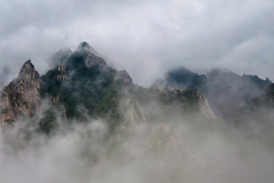 Misty Mountains in Mt. Kumgang area
