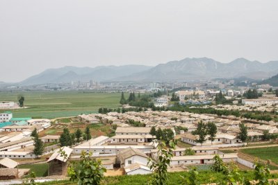 View of the city of Sariwon, DPRK