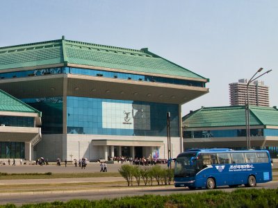 The exterior of the Pyongyang Circus building