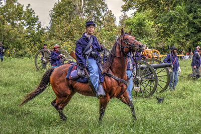 Federal Cavalry In Support Of Battery