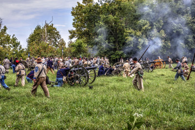 Federal Battery Overrun By Confederate Infantry