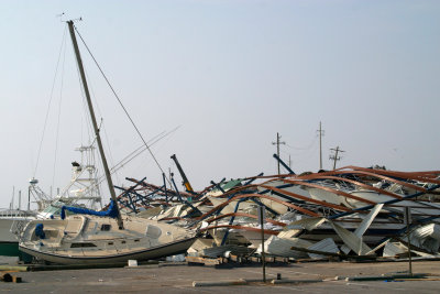 In the Wake of Ivan, Wrecked Boat Yard