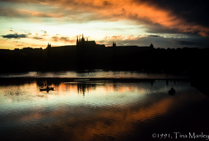 Sunset on the Vtlava River