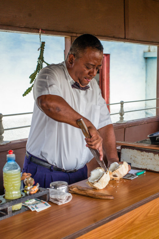 Preparing Coconut Rum Drinks, II