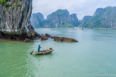 Fisherman in Ha Long Bay