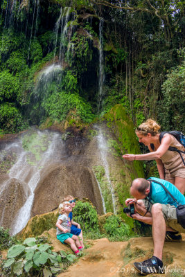 Family Photo at El Nicho Waterfall
