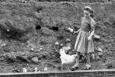 Deisy with Chickens