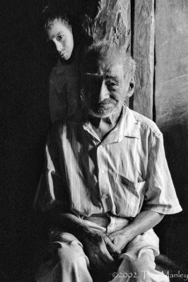 Cirio Hernandez, 101, and his great-grandson Antonio