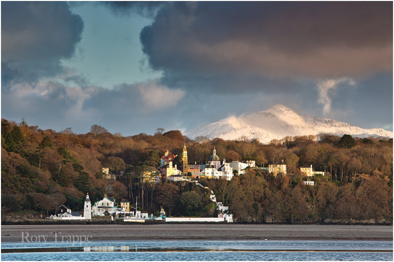 Portmeirion with Snowdon in the background