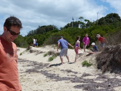 At the beach with friends