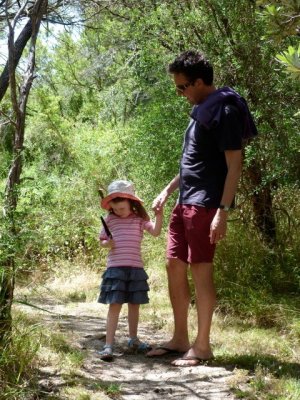 Saskia and Daddy - Coolart bush walk