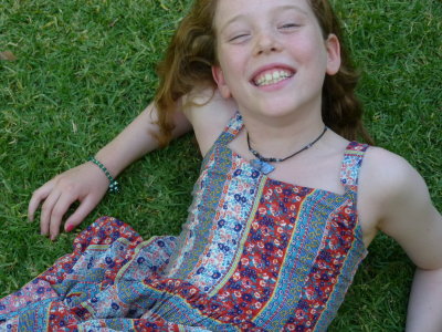 Astrid on the grass