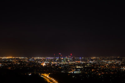 Night view of Brisbane from Mount Coo-tha.