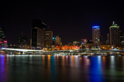Night view of Brisbane from South Bank.
