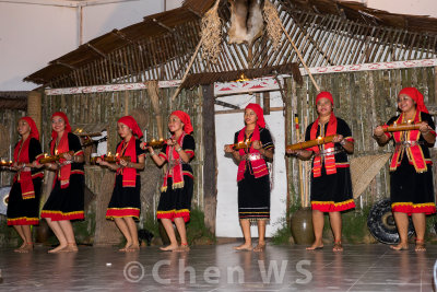 Bidayuh girls in a candle dance