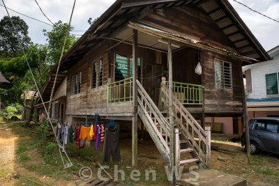 Old Bidayuh village house