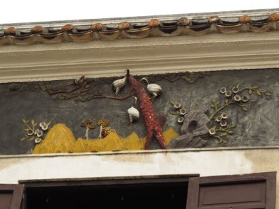 Plaster work on the external walls of Mandarins House