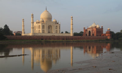 Taj Mahal Viewed From The Mehta Bagh-2 (Sep13)