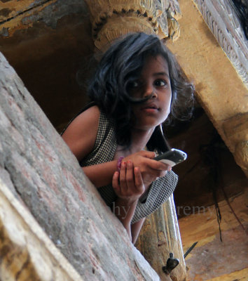 Young Girl Varanasis Old Town (Sep13)