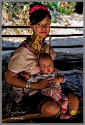 Long Neck Mother and Child