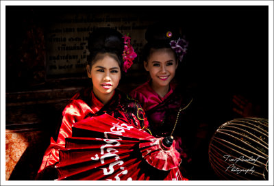 Young Thai Girls with Umbrella