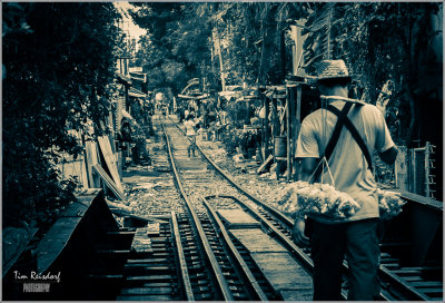 Life along the Rail Tracks in Bangkok