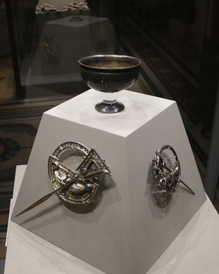 Dublin National Museum of Archeology Brooch and Chalice