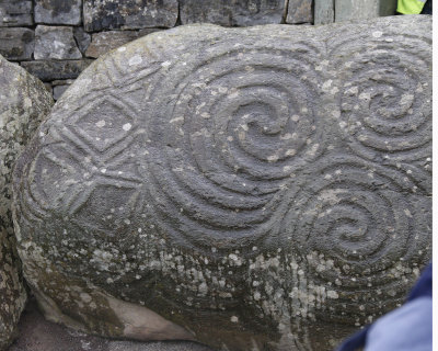 New Grange: Detail of Carvings at Entrance of Observatory