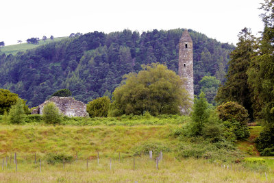 Glendalough: Round Tower Built Approximately 900-1200 AD