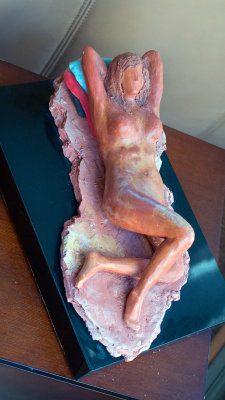 reclining nude - clay