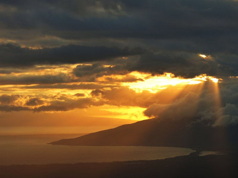 Maui sunset from the Kula upcountry area.