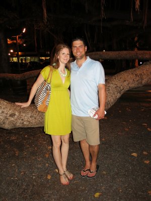 Hanging out at the Lahaina Banyan tree