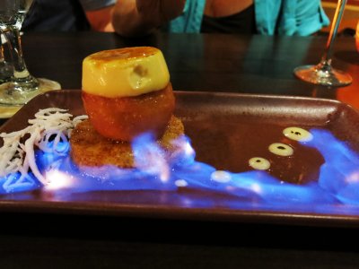Fantastic dinner at Japengo with flaming desert
