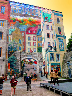 La Fresque des Quebecois, Quebec City, Canada