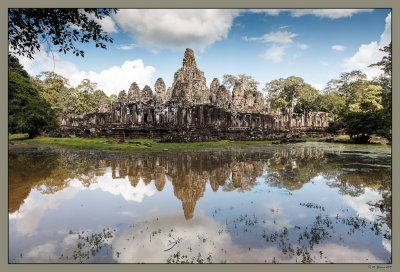 16 Bayon temple reflection