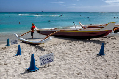 Outrigger Canoe. Waikiki Beach.