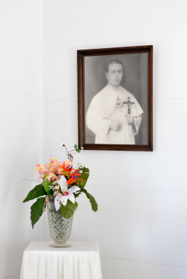 Portrait of Father Damien. St. Joseph's Church. Molokai.