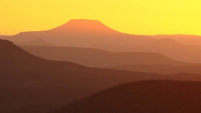 Sunset. Grootberg Pass.