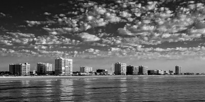 JAX Beach in B/W